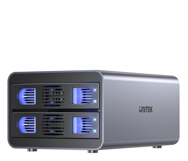 Unitek Obudowa RAID SATA 2.5"/3.5" - 4 tryby, 40TB, 5Gb/s - 1291414 - zdjęcie 3